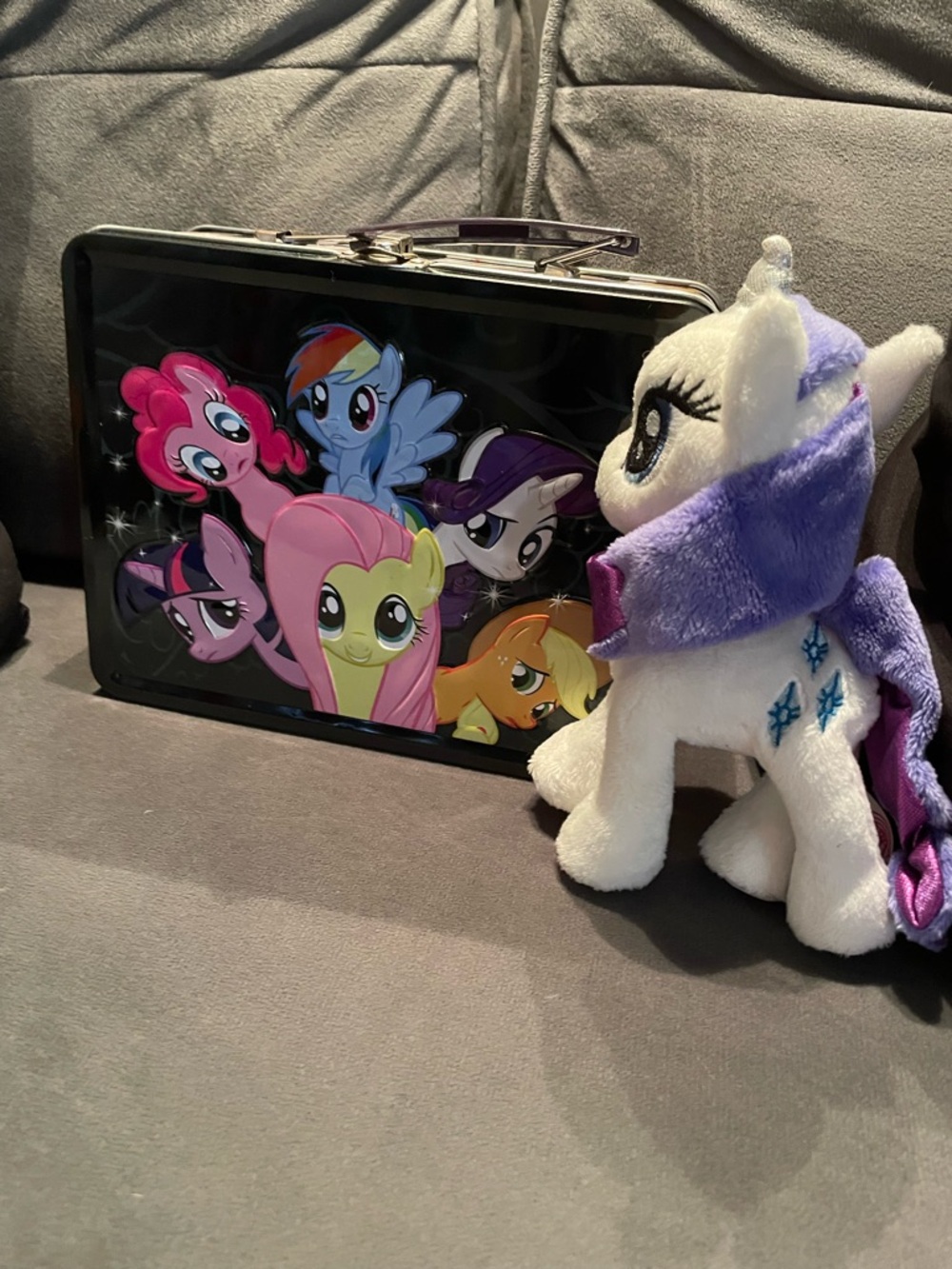 My Little Pony Metal Lunchbox with Plush Rarity